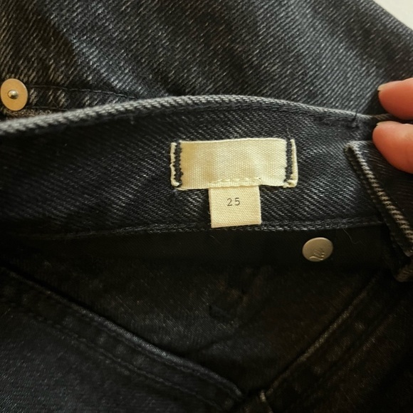 Madewell Black Jean Mini Skirt Size 25 - Picture 6 of 7